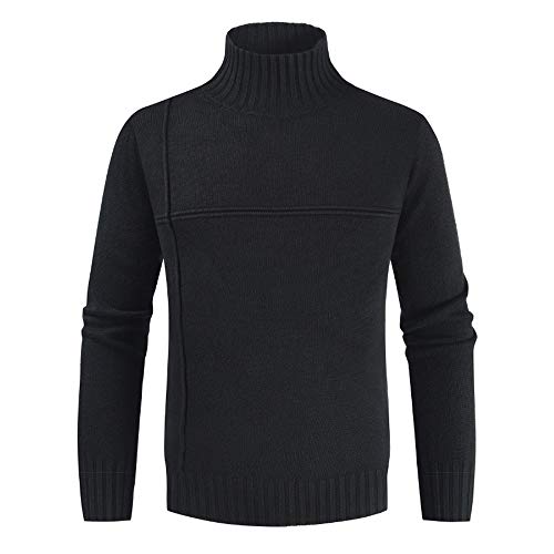 PRJN Herren Pullover Herren Strickpullover Rollkragenpullover Herren Pullover Einfarbiger Pullover Langarm Pullover Herren Herren Langarm Pullover aus Rollkragenpullover Herren Freizeitpullover von PRJN