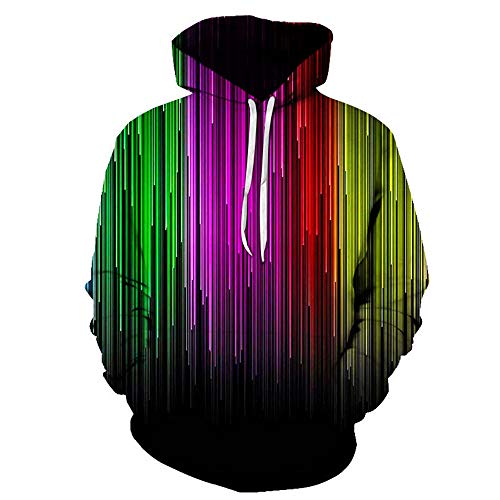 PRJN Unisex 3D Druck Hoodie Kapuzenpullover Langarm Sweatshirt Kapuzenjacke mit Taschen Hoodie Herren Kapuzenpullover 3D Druck Sweatshirt Pullover Lässiger Langarm Tops Pulli Kapuzenpulli von PRJN