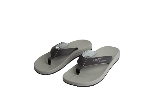PRO 11 WELLBEING Orthopädische Sandalen, Fußgewölbeunterstützung, stoßdämpfende Ferse, schwarz grau, 42 1/3 EU von PRO 11 WELLBEING
