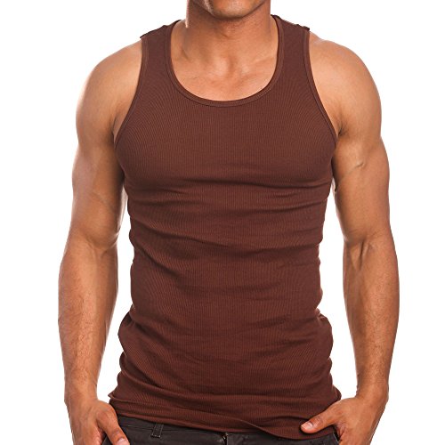 Herren-Unterhemd, 3 Stück - Braun - XX-Large von PRO 5