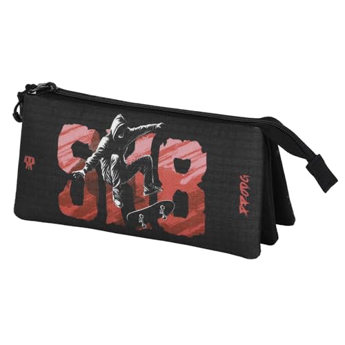 PRO-DG SK8-Dreifach Federmäppchen, Schwarz, 23 x 11 cm von PRO-DG