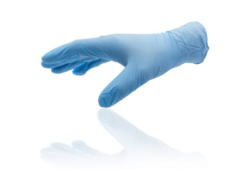 PRO FIT by Fitzner Einweghandschuhe aus Nitril, Einmalhandschuhe, Schutzhandschuhe, Nitrilhandschuhe (100, Stück) Latexfrei, Blau, Lebensmittel zugelassen von PRO FIT by Fitzner