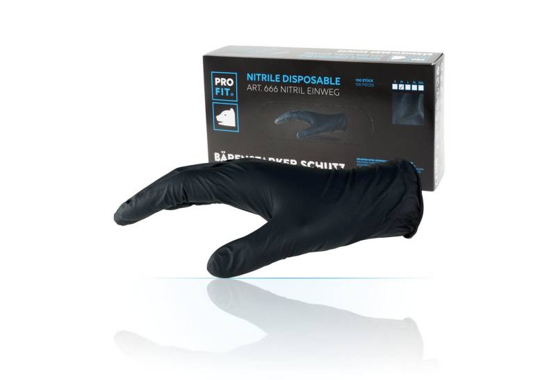 PRO FIT by Fitzner Einweghandschuhe aus Nitril, Einmalhandschuhe, Nitrilhandschuhe, Schutzhandschuhe (100, Stück) Latexfrei, für Lebensmittel zugelassen von PRO FIT by Fitzner