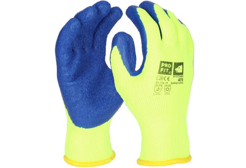 PRO FIT by Fitzner Latexhandschuhe Winter Arbeitshandschuhe Super Cool, Schutzhandschuhe (12, Paar) Wasserdichte Handinnenfläche, Atmungsaktiv von PRO FIT by Fitzner