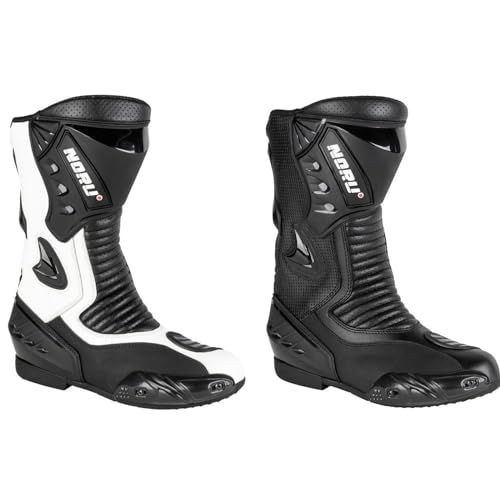 PRO FUTURE ASPIDEX Motorradstiefel aus Leder, verdrehsicher, Sliders, Schwarz , 45 EU von PRO FUTURE