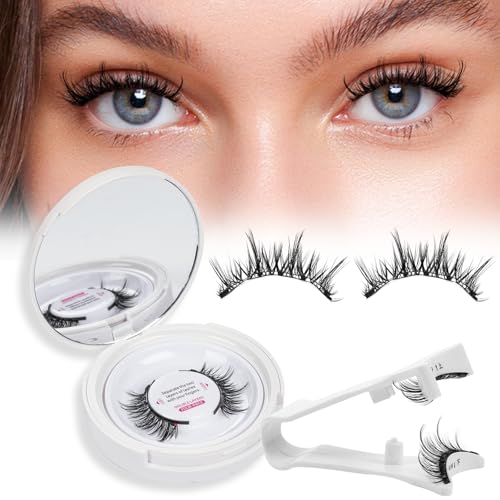 Magnetische Wimpern Magnet Lashes Natürlicher Wiederverwendbare mit Applikator Kein Kleber No Glue or Eyeliner Easy to Wear 5 Magnetpunkte sind stärker Augenform geeignet(1Paar,Vibrant) von PRO LASHBEAUTY