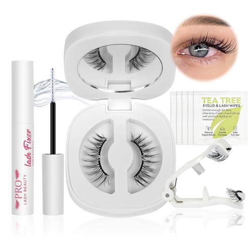 PRO weiche Magnetische Wimpern Set Weich-magnetische Wasado Magnet Lashes Kit Natürlicher Look Wiederverwendbare Wasserdicht Wimpern mit Applikator, Kein Kleber No Glue or Eyeliner Easy(1Paar,Frisky) von PRO LASHBEAUTY