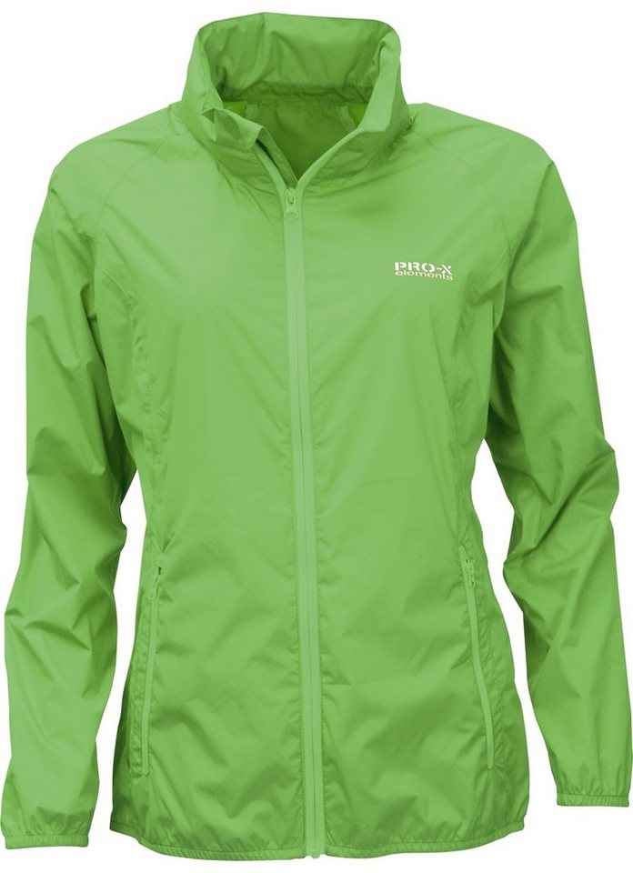 PRO-X ELEMENTS Regenjacke LADY-PACKable wasserdicht, atmungsaktiv, reflektierend Kapuze, in großen Größen erhältlich, Rückenventilation von PRO-X ELEMENTS
