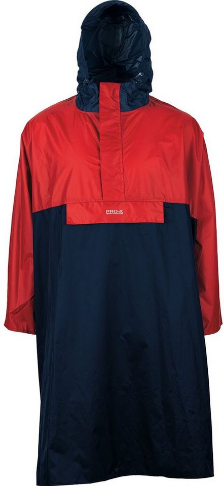 PRO-X ELEMENTS Regenponcho Regenponcho DAVOS Herren blau/rot von PRO-X ELEMENTS