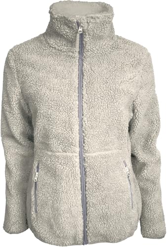 PRO-X elements Damen Fleecejacke EMMA, Stone, Größe 44 von PRO-X elements