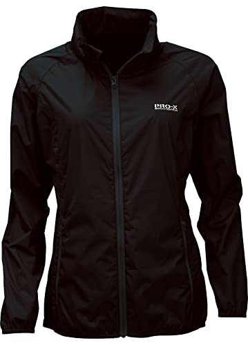 PRO-X elements Damen Packable Bike Jacke, schwarz, 40 von PRO-X elements