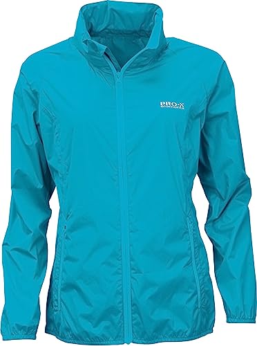 PRO-X elements Damen Packable Bike Jacke, türkis, 38 von PRO-X elements