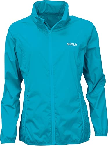 PRO-X elements Damen Packable Bike Jacke, türkis, 42 von PRO-X elements