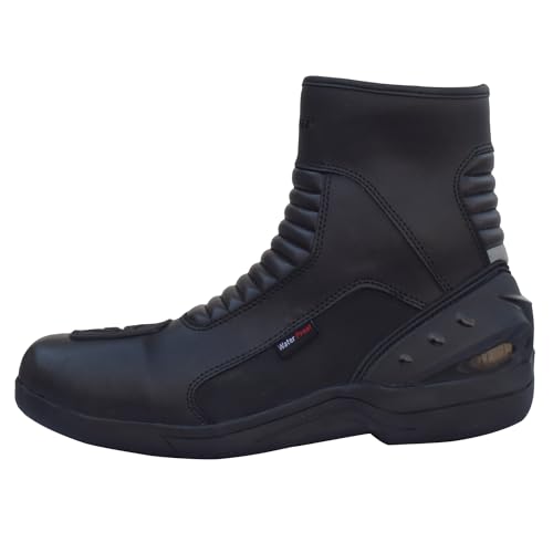 PROANTI Motorradstiefel Leder Motorrad Stiefel kurze Racing Motorradschuhe - 42 von PROANTI