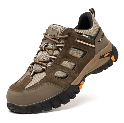 Arbeitsschuhe Sicherheitsschuhe Herren Damen Leicht Stahlkappenschuhe rutschfest Security Atmungsaktive Shoes von PROCHAIN
