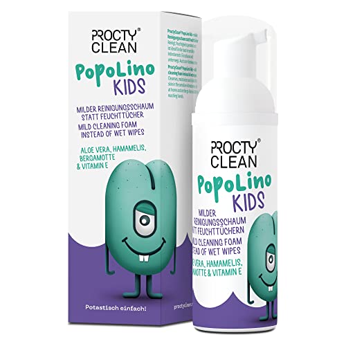 ProctyClean PopoLino Kids milder Popo Schaum statt Feuchttücher. Vegan & Naturkosmetik! Macht Po und Umwelt froh. Mit Aloe vera, Hamamelis, Bergamotte & Vitamin E ProctyClean PopoLino Kids milder Popo Schaum statt Feuchttücher. Vegan & Naturkosmetik! Macht Po und Umwelt froh. Mit Aloe vera, Hamamelis, Bergamotte & Vitamin E von PROCTYCLEAN
