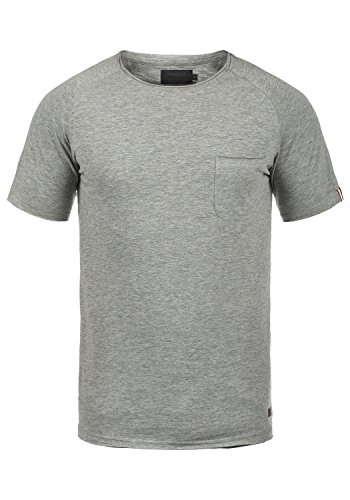 PRODUKT Xora Herren T-Shirt Kurzarm Shirt Mit Rundhalsausschnitt, Größe:L, Farbe:Medium Grey Melange von PRODUKT