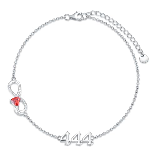 PROESS 444 Armband für Frauen 925er Sterling Silber Engel Zahl 444 Armband Numerologie Schmuck Geschenke für Damen Mädchen von PROESS