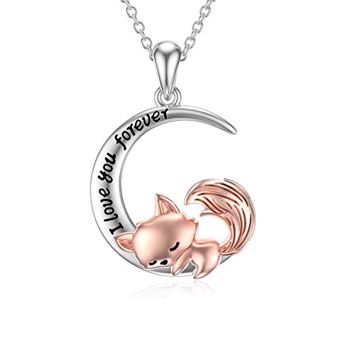 PROESS 925 Sterling Silber Fuchs Anhänger Halskette Fuchs Geschenke für Fuchs Sliebhaber Mädchen Frauen PROESS 925 Sterling Silber Fuchs Anhänger Halskette Fuchs Geschenke für Fuchs Sliebhaber Mädchen Frauen von PROESS