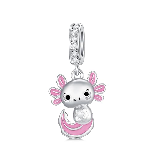 PROESS Axolotl Charm 925 Sterling Silber Axolotl Perlenanhänger für Armbänder Halsketten Schmuck Geschenk für Frauen von PROESS