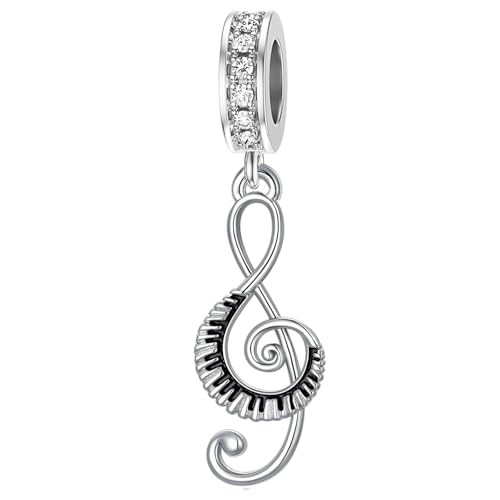 PROESS Musik Noten Charm für Armband Halskette - Klavier, Violinschlüssel, Tastatur Schmuck - Sterling Silber Geschenke für Frauen von PROESS