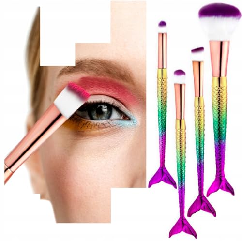 PROFICO Augenpinsel Pinselset - 4 Stück Makeup Lidschatten Pinselset Makeup Blender Pinsel Pinselset Augen Pinselsets Eyeshadow Blending Brush Augenpinsel Set Make up Pinsel Meerjungfrau - Mehrfarbig PROFICO Augenpinsel Pinselset - 4 Stück Makeup Lidschatten Pinselset Makeup Blender Pinsel Pinselset Augen Pinselsets Eyeshadow Blending Brush Augenpinsel Set Make up Pinsel Meerjungfrau - Mehrfarbig von PROFICO