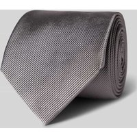 Profuomo Seidenkrawatte in unifarbenem Design (8 cm) in Silber, Größe 1 von Profuomo