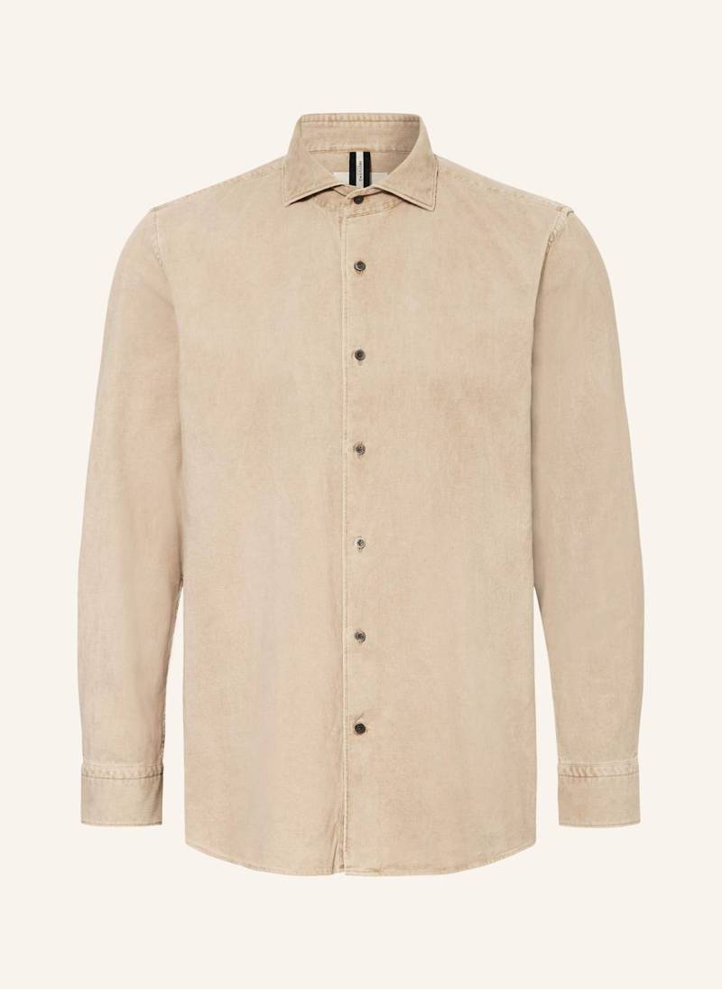 Profuomo Cordhemd Relaxed Fit beige von PROFUOMO