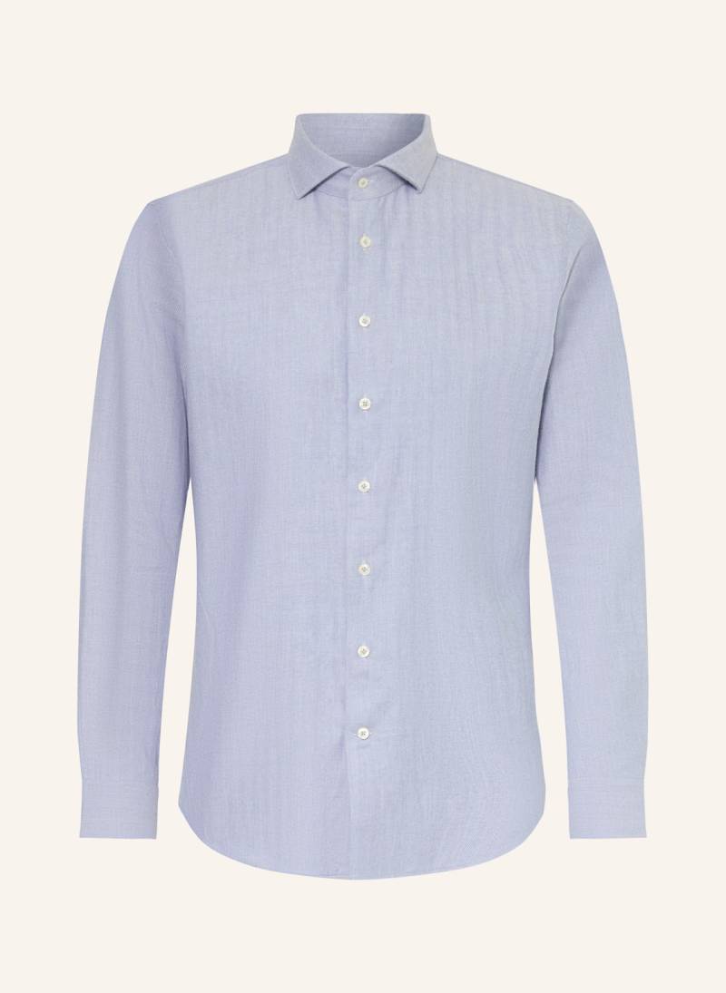 Profuomo Flanellhemd Slim Fit blau von PROFUOMO