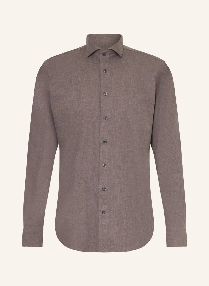 Profuomo Hemd Slim Fit braun von PROFUOMO