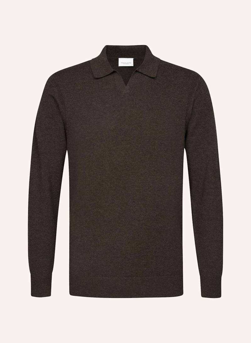 Profuomo Polo Langarm braun von PROFUOMO