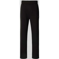 PROHIBITED Loose Fit Sweatpants mit Label-Stitching und elastischem Bund in Black, Größe L von PROHIBITED