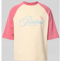 PROHIBITED Oversized T-Shirt mit Label-Print in Rot, Größe XS von PROHIBITED