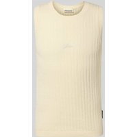 PROHIBITED Stricktop mit Label-Stitching in Offwhite, Größe XL von PROHIBITED