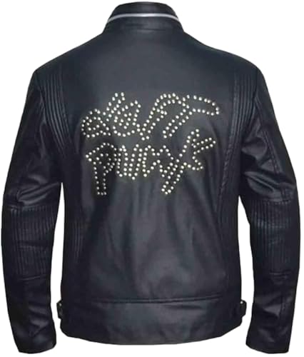 PROMENADE CHIC Electroma Punk Funky Lucky Duo Lederjacke, Schwarz - Echtleder, XL von PROMENADE CHIC