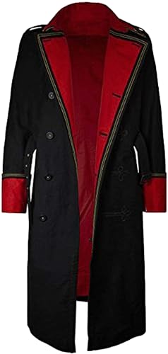 PROMENADE CHIC Iconic 40K Imperial Commissar schwarzer langer Winter-Trenchcoat, Schwarz - 40k Commissar Baumwollmantel, L PROMENADE CHIC Iconic 40K Imperial Commissar schwarzer langer Winter-Trenchcoat, Schwarz - 40k Commissar Baumwollmantel, L von PROMENADE CHIC