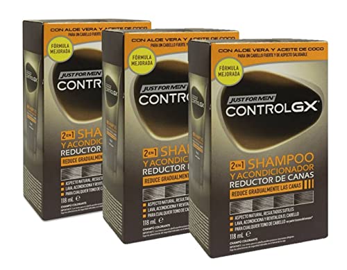 Just for men Control GX, Grey Reducing 2-in-1 Shampoo & Conditioner für graues Haar, neue verbesserte Formel – alle Farbtöne, 118 ml - 3e von PROMOO