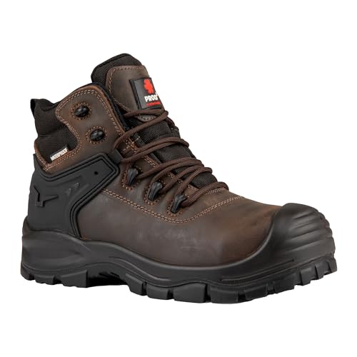 PROOF COMFORT & SAFETY Sicherheitsschuhe Arbeitsschuhe Fiberglaskappe Schuhe Leder Metallfrei Wasserdicht Mesh PU Kevlar Einlegesohle Stichsicher Braun 38 Brico PROOF COMFORT & SAFETY Sicherheitsschuhe Arbeitsschuhe Fiberglaskappe Schuhe Leder Metallfrei Wasserdicht Mesh PU Kevlar Einlegesohle Stichsicher Braun 38 Brico von PROOF comfort&safety