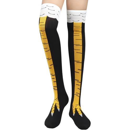 PROPOG Chicken Leg Socks Men - Hühnerbein Socken Damen Overknee Stocking, Lustige Hühner Socken Personalisierte Strümpfe - Crazy Gag Witzige Geschenke für Partys (Universalgröße) von PROPOG