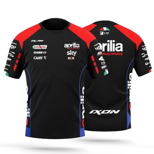 PRORACER T-Shirt Herren Replik Aprilía MotóGP (DE/NL/SE/PL, Alphanumerisch, M, Regular, Regular, Negro) von PRORACER