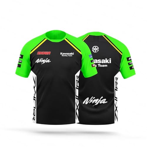 PRORACER T-Shirt für Herren Replik für WSBK Kawásaki (DE/NL/SE/PL, Alphanumerisch, XL, Regular, Regular, Verde) von PRORACER