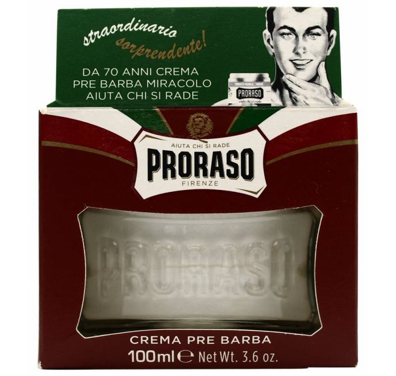 PRORASO Rasiercreme Red Pre-Shave Cream 100ml von PRORASO