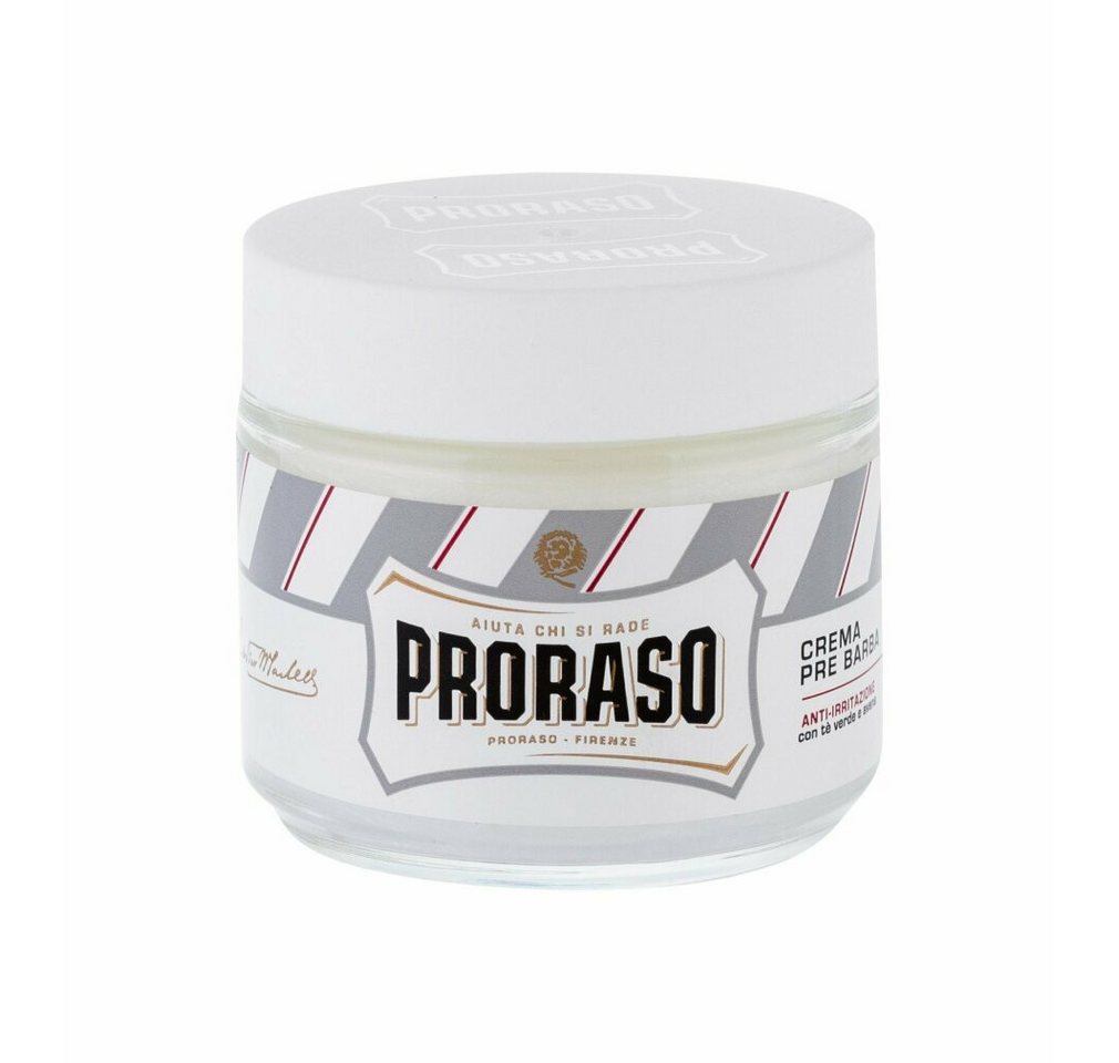 PRORASO Rasiercreme white Pre Shave Cream Sensitive Haut 100ml von PRORASO