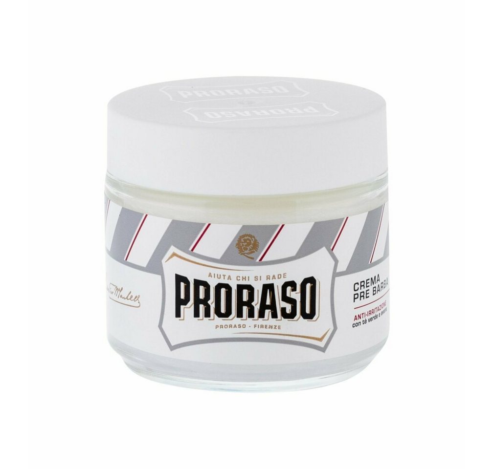 PRORASO Rasiercreme white Pre Shave Cream Sensitive Haut von PRORASO