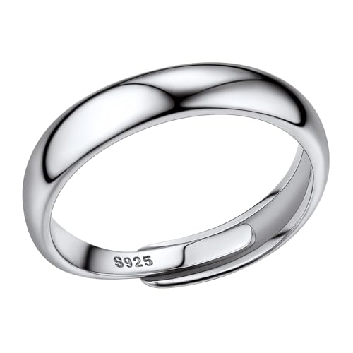 PROSILVER Damen Herren Ring - 925 Sterling Silber Offener Ring 4,5mm breit schlichter Bandring schlichter Ring Schmuck Accessoire für Frauen Mädchen von PROSILVER