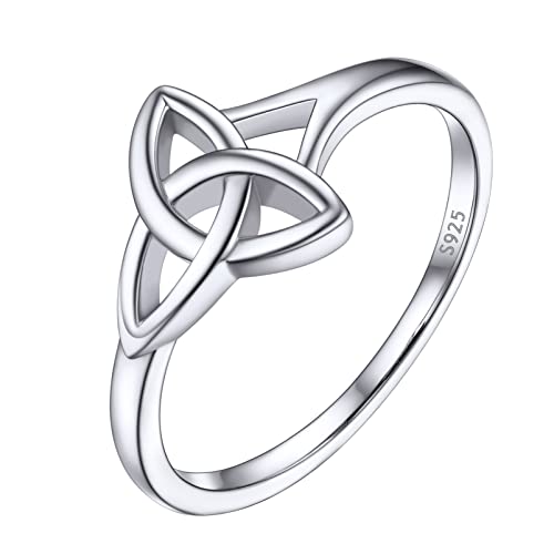 PROSILVER Damenring, keltisch, irisch, Silber, personalisierbar, Claddagh/Triquetra-Ring, roségoldbeschichtet, Größe 47-67, Metall von PROSILVER