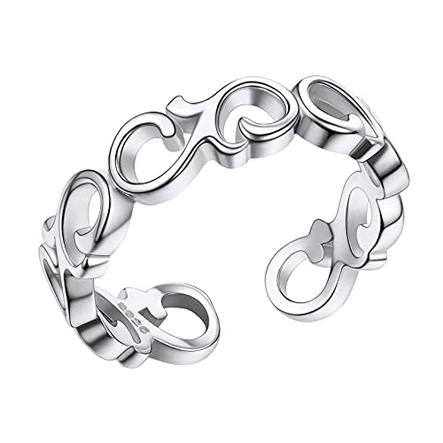 PROSILVER Vintage Keltischer Knoten Ring 925 Silber für Männer Frauen - 5mm breit Offener Ring Amulett Bandring Damen Herren Schmuck Accessoire von PROSILVER