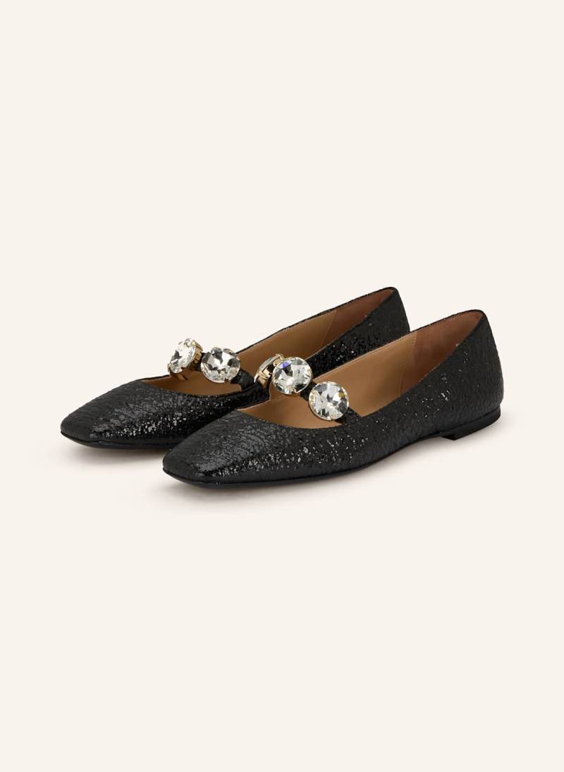 Prosperine Mary-Jane-Ballerinas Mit Schmucksteinen schwarz von PROSPERINE