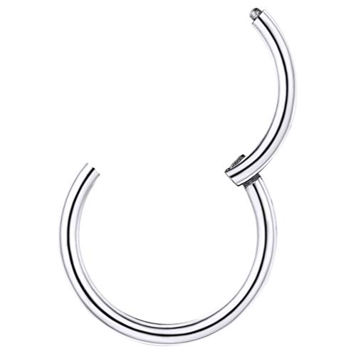 PROSTEEL 18G Universal Piercing Segmentring für Septum Tragus Helix Ohr Nase Lippe Brust Intim 8mm Chirurgenstahl Nasenring Lippenring Coole Piercing Schmuck für Mädchen Jungen von PROSTEEL