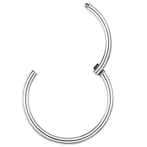 PROSTEEL 316L Edelstahl Piercing Nase Septum Ohr Helix Tragus, 18 Gauge 1mm Nasenring Septumring Helixring Conch Piercing Segmentring Fashion Körper Piercing Schmuck für Damen Herren von PROSTEEL